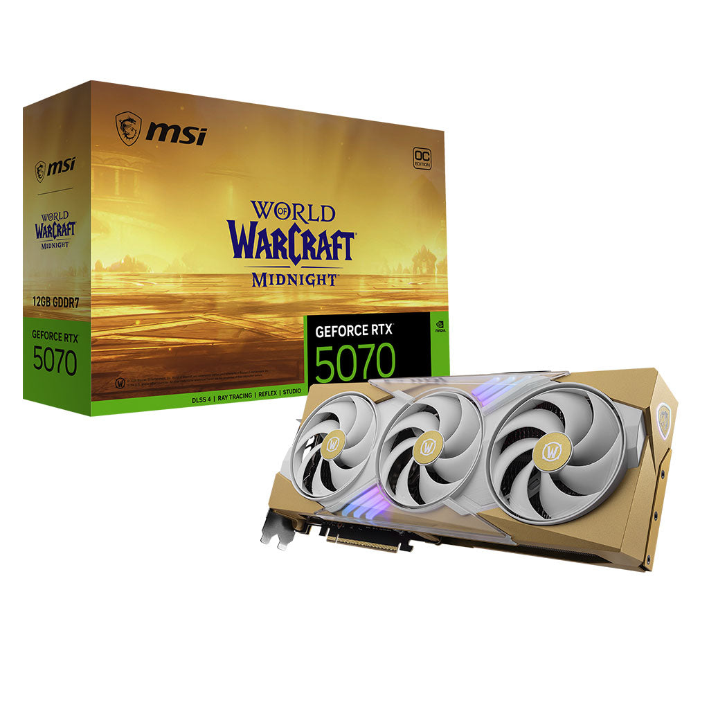 MSI GeForce RTX 5070 12G World of Warcraft MIDNIGHT LIGHT EDITION OC Video Card(RTX 5070 12G World of Warcraft MIDNIGHT LIGHT EDITION OC) - 1