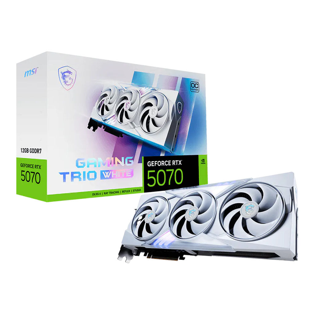 MSI GeForce RTX 5070 GAMING TRIO OC 12GB Video Card - White(GeForce RTX 5070 12G GAMING TRIO OC WHITE) - 1