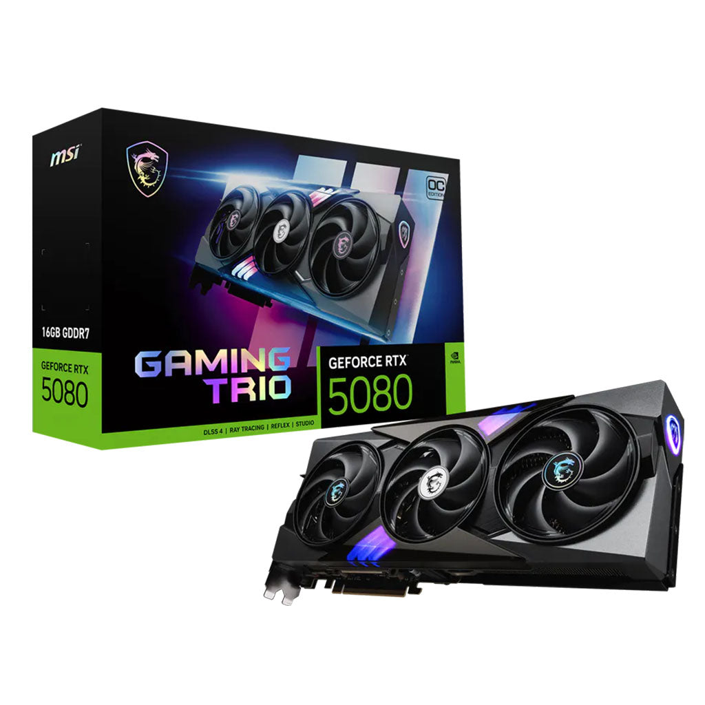 MSI GeForce RTX 5080 GAMING TRIO OC 16GB Video Card(GeForce RTX 5080 16G GAMING TRIO OC) - 1
