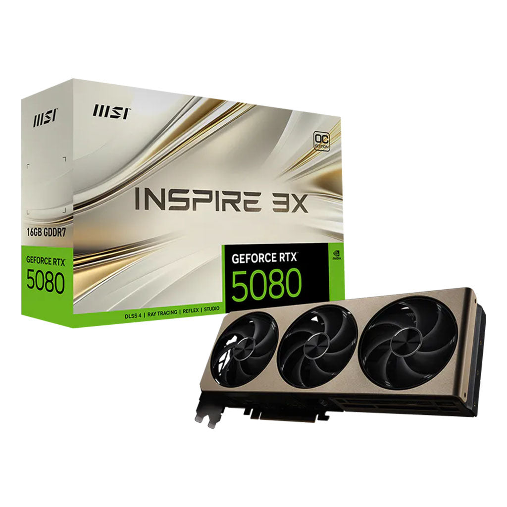 MSI GeForce RTX 5080 INSPIRE 3X OC 16GB Video Card(GeForce RTX 5080 16G INSPIRE 3X OC) - 1