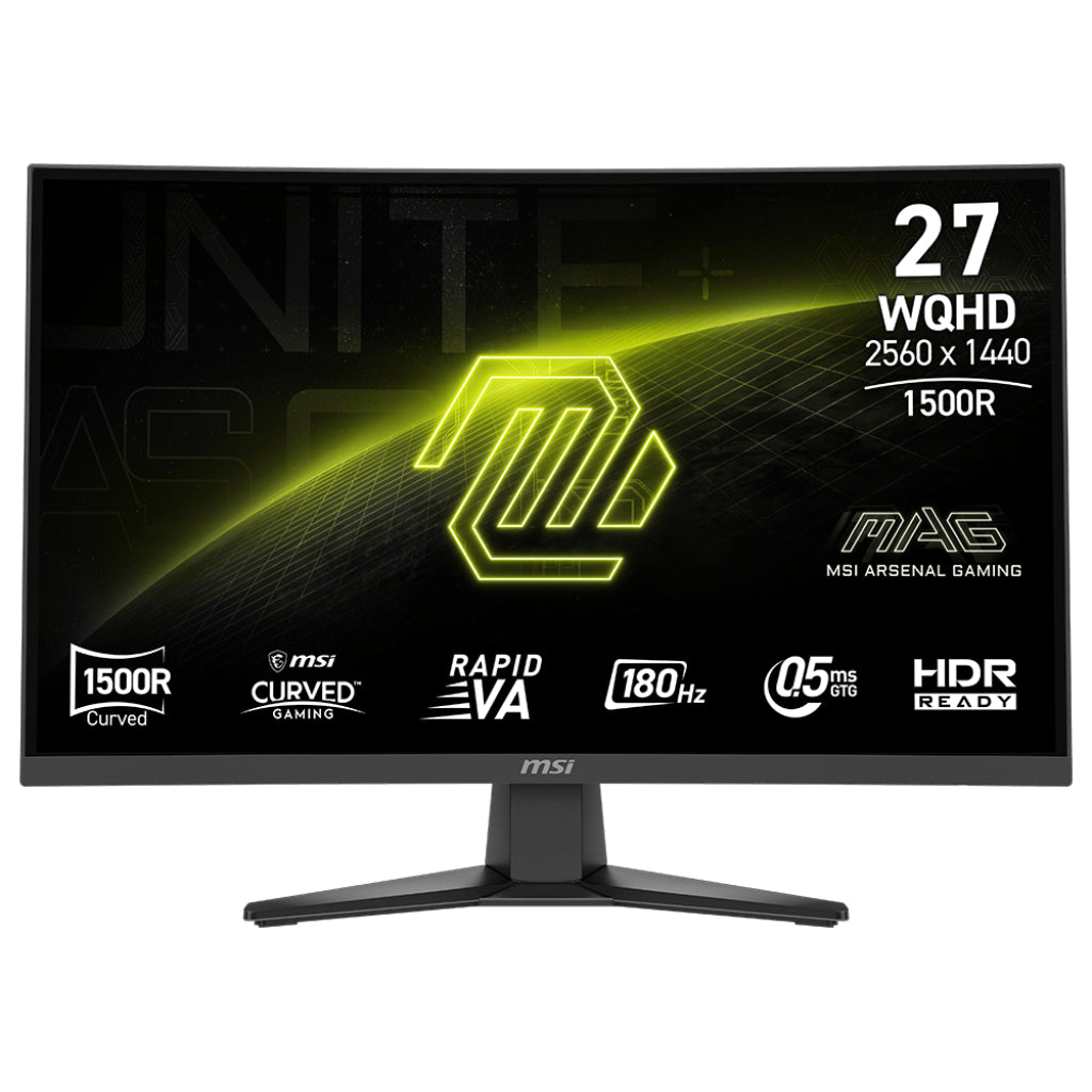 MSI MAG 275CQF E18 27" 180Hz QHD 0.5ms HDR FreeSync Curved Gaming Monitor(MAG 275CQF E18) - 1