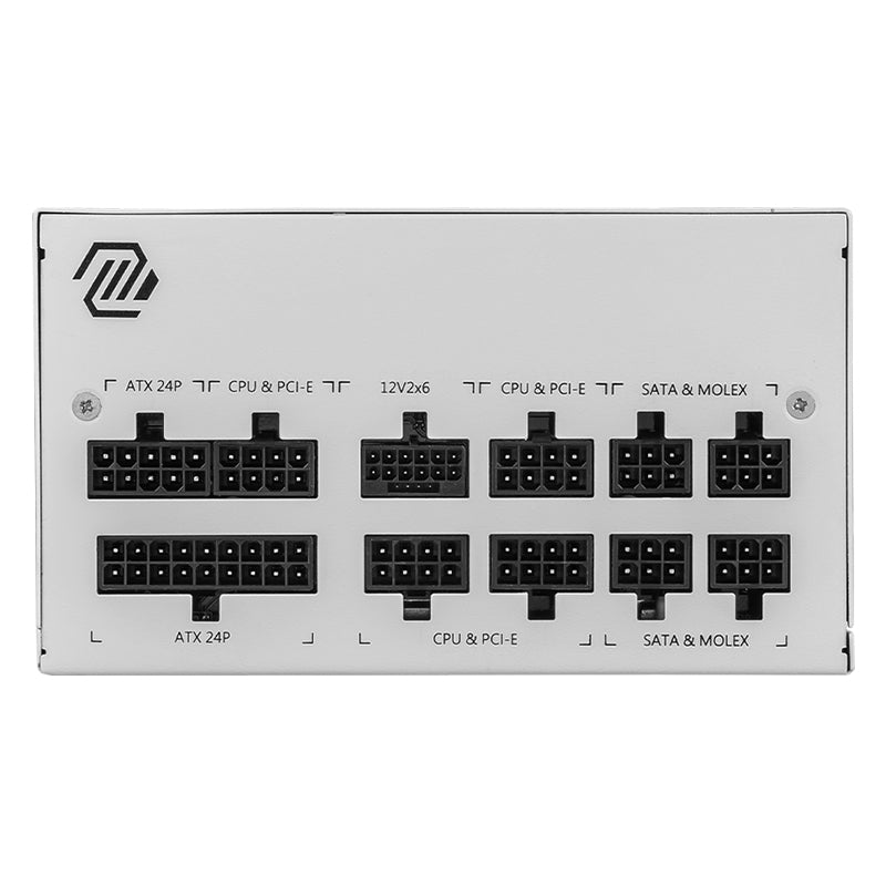MSI MAG A850GL 850W 80+ Gold ATX 3.0 PCIe 5.0 Fully Modular Power Supply - White(MAG A850GL PCIE5 WHITE) - 3