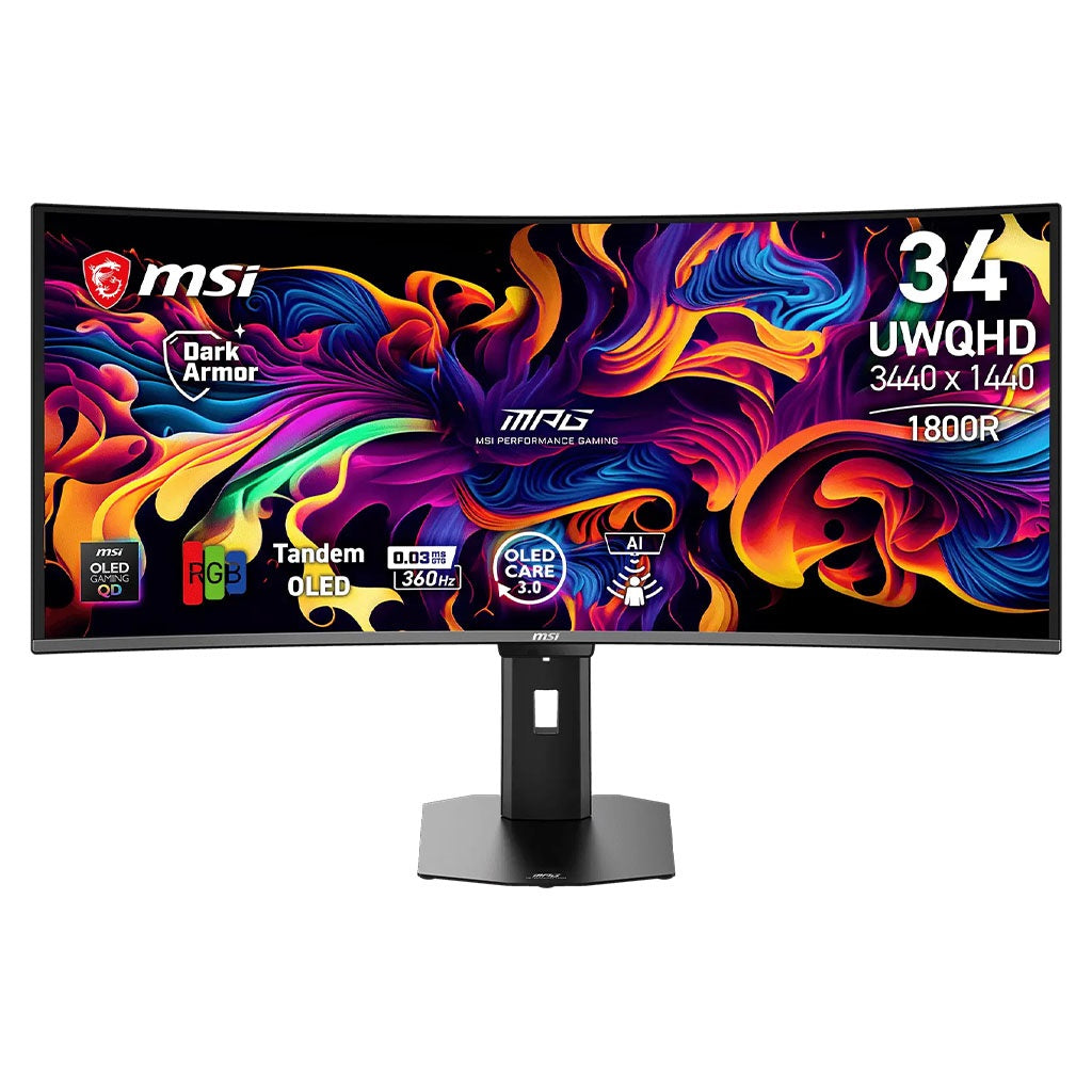 MSI MPG 341CQR X36 34" 360Hz UWQHD 0.03ms QD-OLED Gaming Monitor(MPG 341CQR QD-OLED X36) - 1