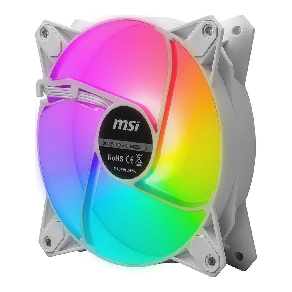 MSI MPG F120 ARGB 120mm Case Fan - 2 Pack (White)(MPG F120 ARGB-2W) - 4