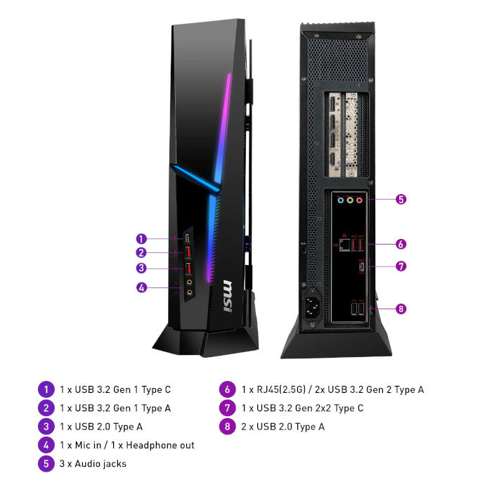 MSI MPG Trident AS Gaming PC - intel Core i7-14700F, 16GB, 2x1TB SSD+2TB HDD, RTX 4060 Ti, W11 - REFURBISHED(MPG Trident AS 14NUD7-674AU-REFURBv2) - 4