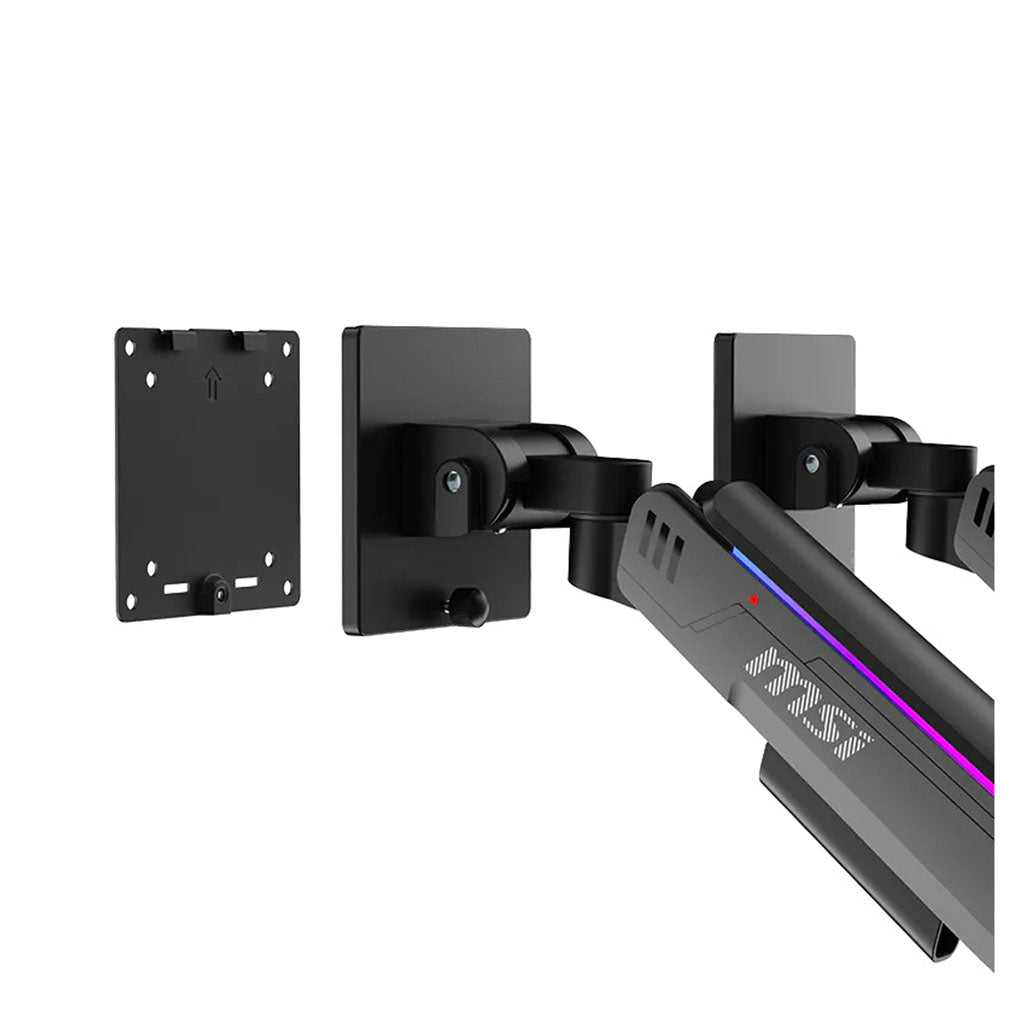 MSI RGB Dual Monitor Economical Spring-Assisted Monitor Arm - 17" - 35"(MSI-MPG-MT201DRG) - 5