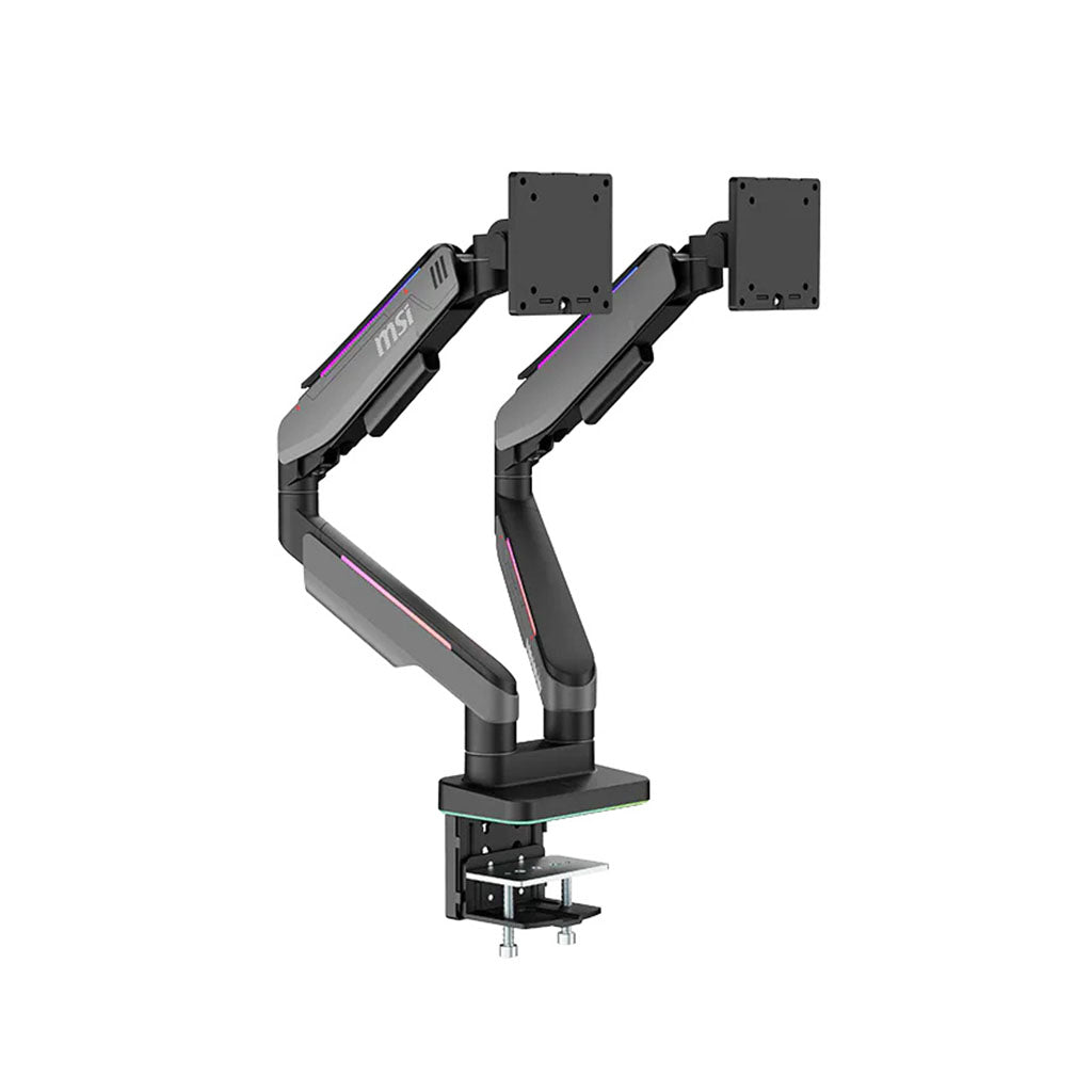 MSI RGB Dual Monitor Economical Spring-Assisted Monitor Arm - 17" - 35"(MSI-MPG-MT201DRG) - 1