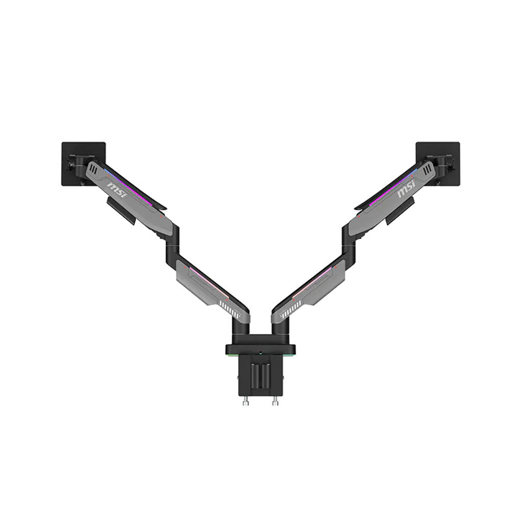 MSI RGB Dual Monitor Economical Spring-Assisted Monitor Arm - 17" - 35"(MSI-MPG-MT201DRG) - 2