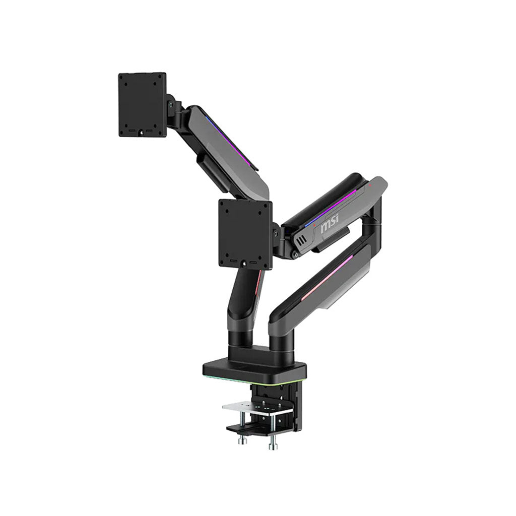 MSI RGB Dual Monitor Economical Spring-Assisted Monitor Arm - 17" - 35"(MSI-MPG-MT201DRG) - 4