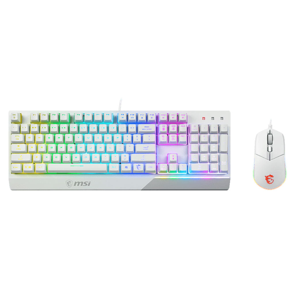 MSI Vigor GK30 RGB Wired Gaming Keyboard & Mouse Combo(VIGOR GK30 COMBO WHITE US) - 1