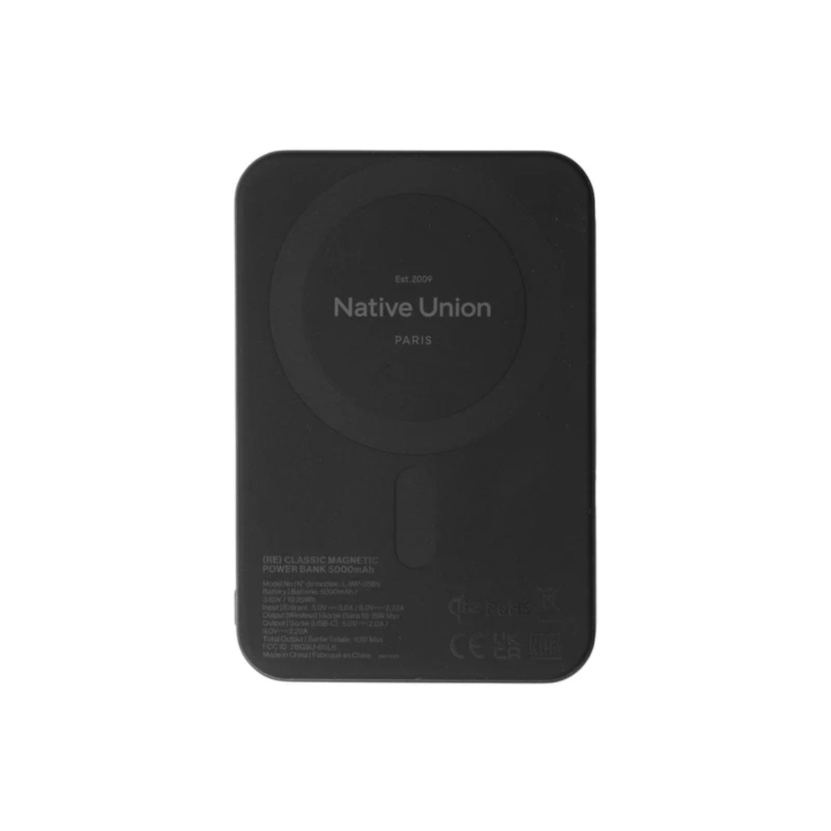 Native Union (Re)Classic 5000mAh Qi2 Power Bank - Black(PB-5KMS-BLK-Q2) - 2