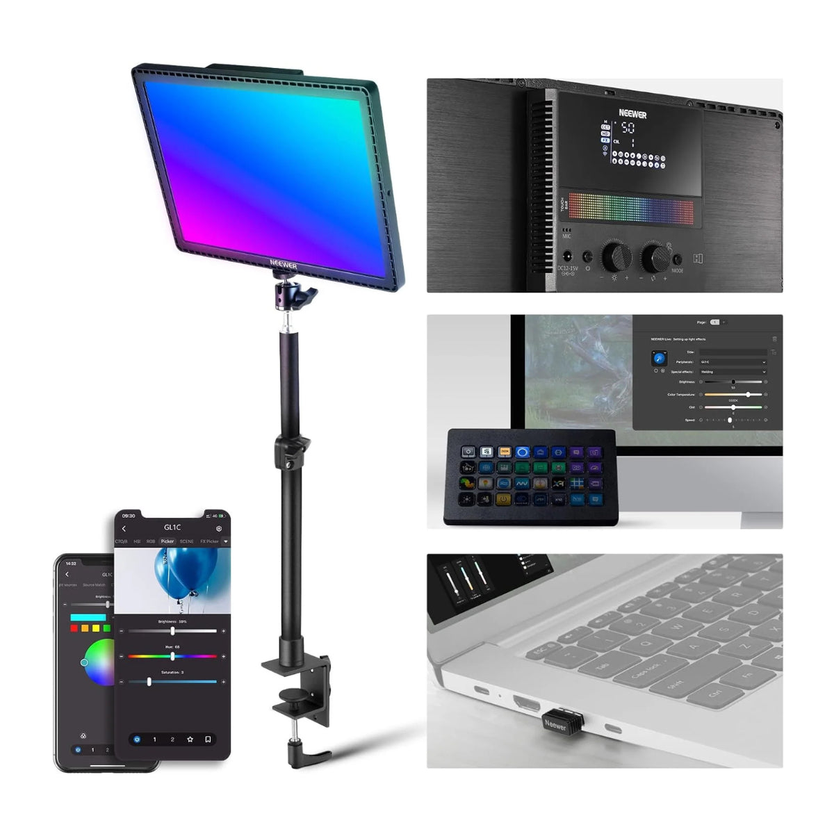 NEEWER GL1C RGB Game Panel Light(10102874) - 1