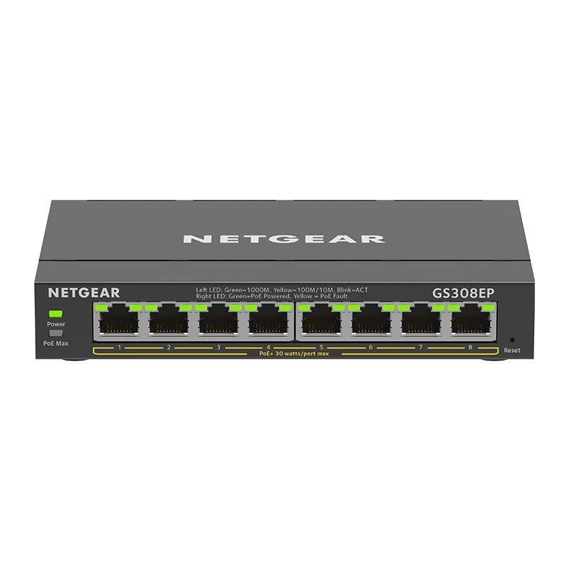 Netgear GS308EP 8-Port Gigabit Ethernet PoE+ Plus Switch(GS308EP-100AUS) - 1
