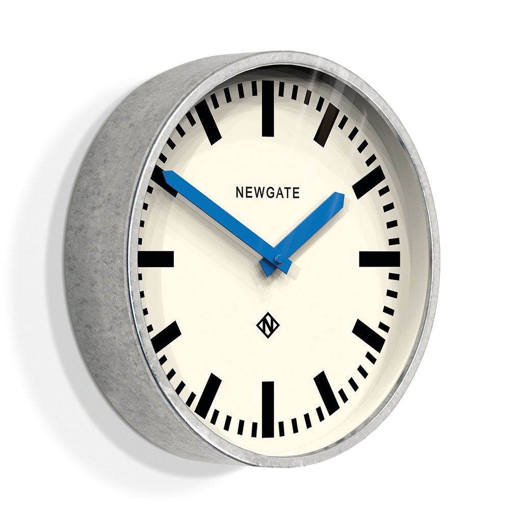Newgate Luggage Wall Clock - Galvanised Blue Hands(NGLUGG667GALBL) - 2