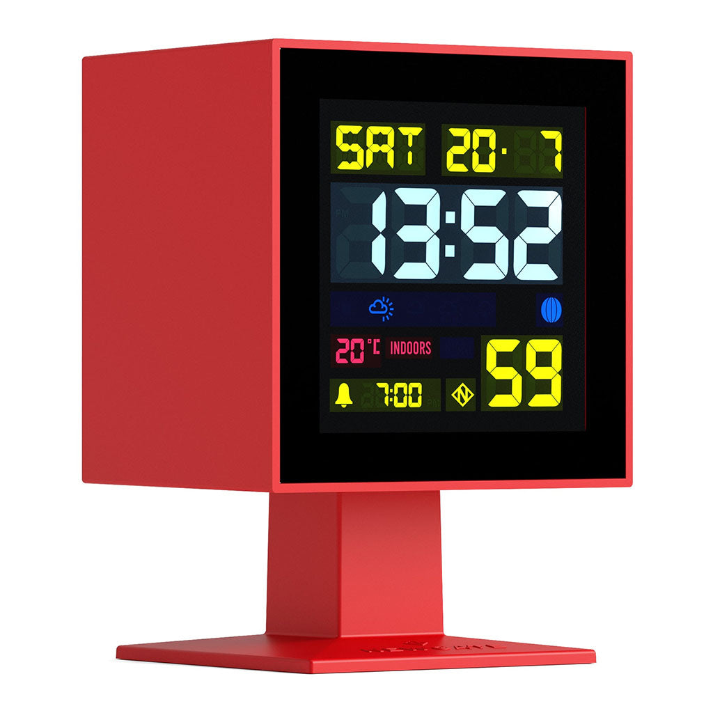 Newgate Monolith LCD Alarm Clock - Fire Engine Red(NGLCD/MONO3) - 2