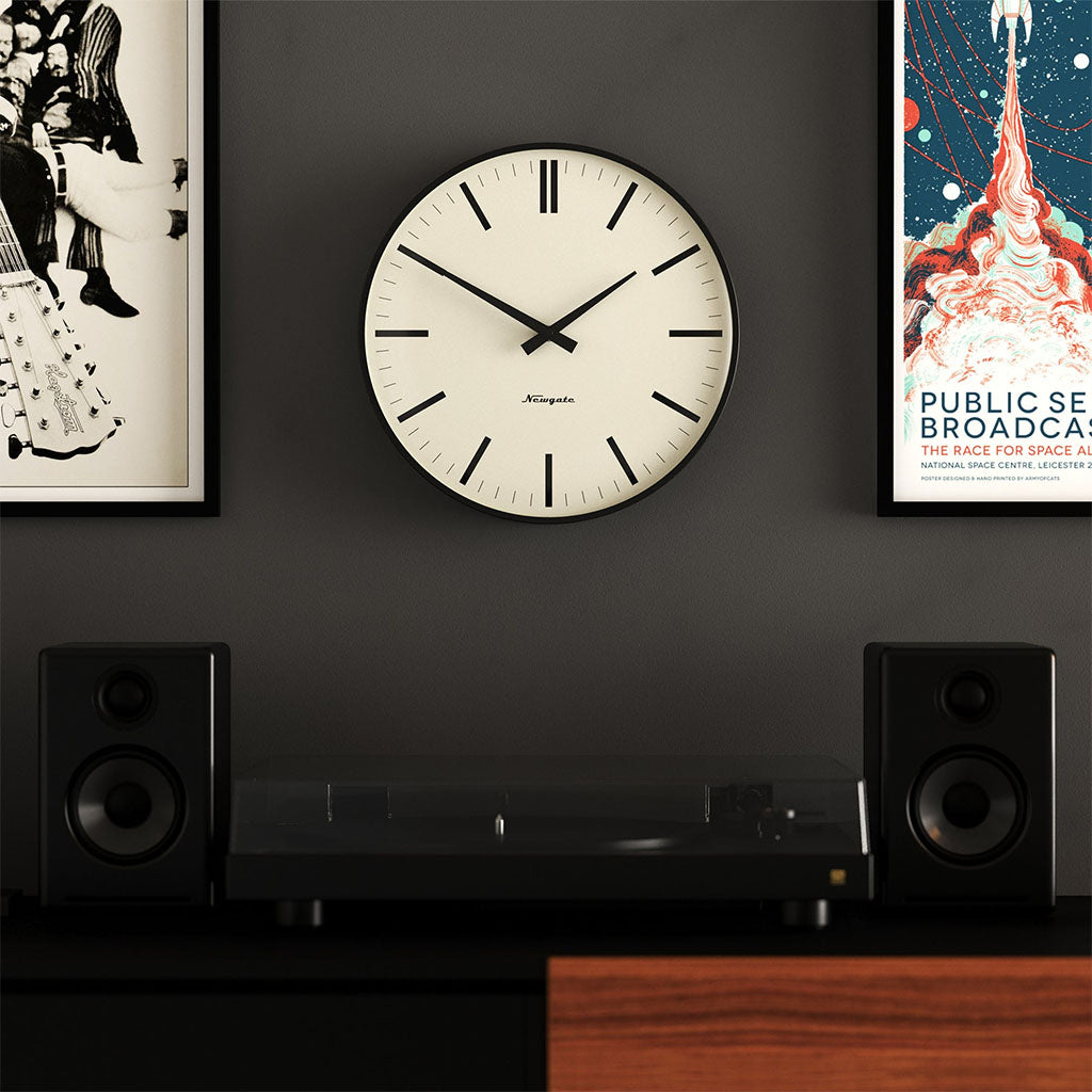 Newgate Radio City Wall Clock Bold Black Marker Dial - Matte Black(NM-RADC310K) - 4