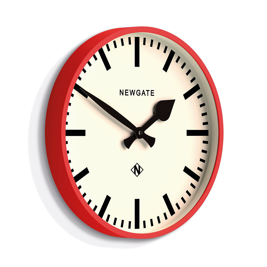 Newgate Railway Clock - Red(NGNUMTHR390FER) - 2
