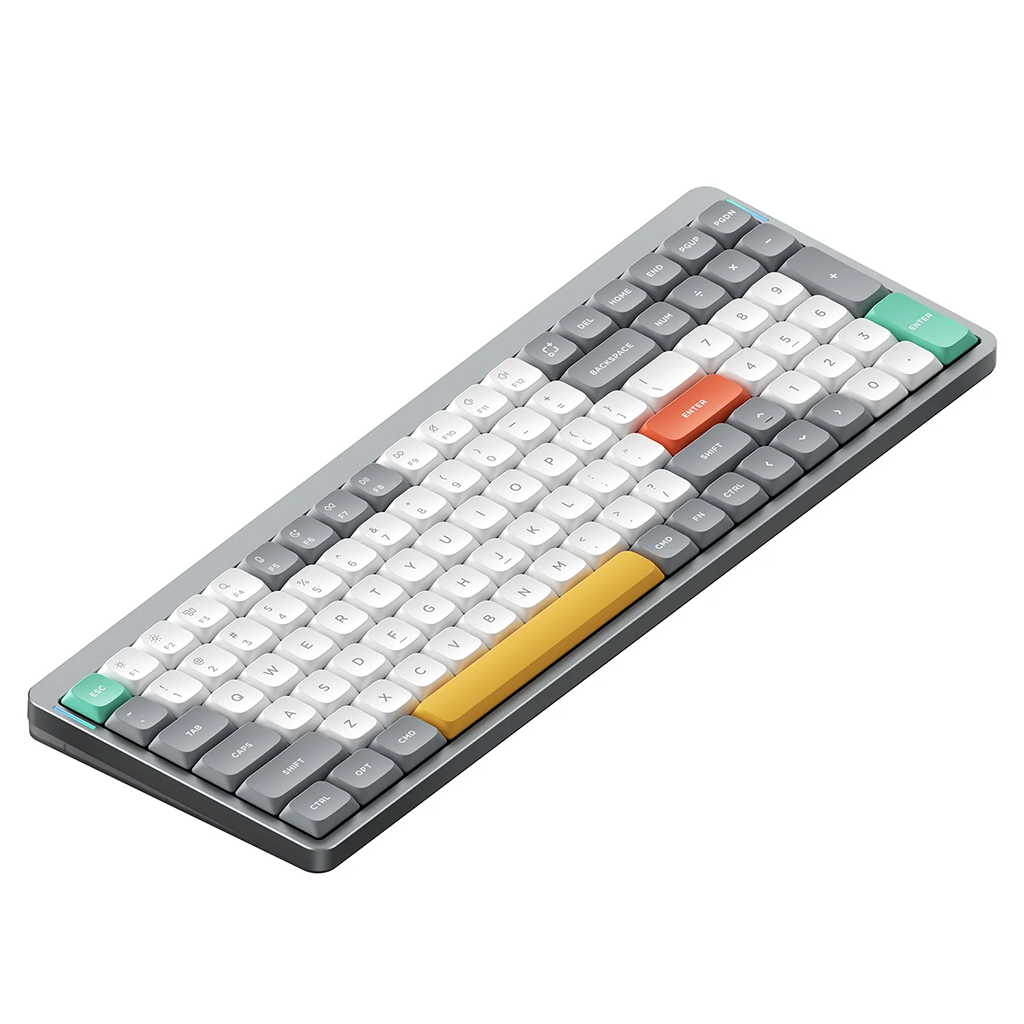 NuPhy Air96 v2 LP QMK/VIA Grey Wireless Mechanical Keyboard - Cowberry Switch(KBNPAIR96V2GYCB) - 1
