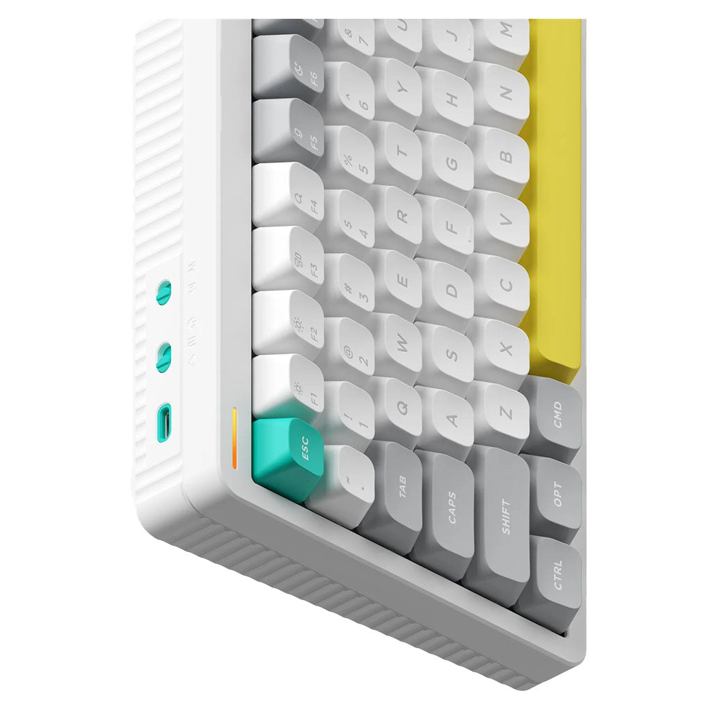 NuPhy Halo75 V2 Hot-Swappable RGB White Wireless Mechanical Keyboard - Blush Max Switch(KBNPHA75V2IOWHBH) - 3