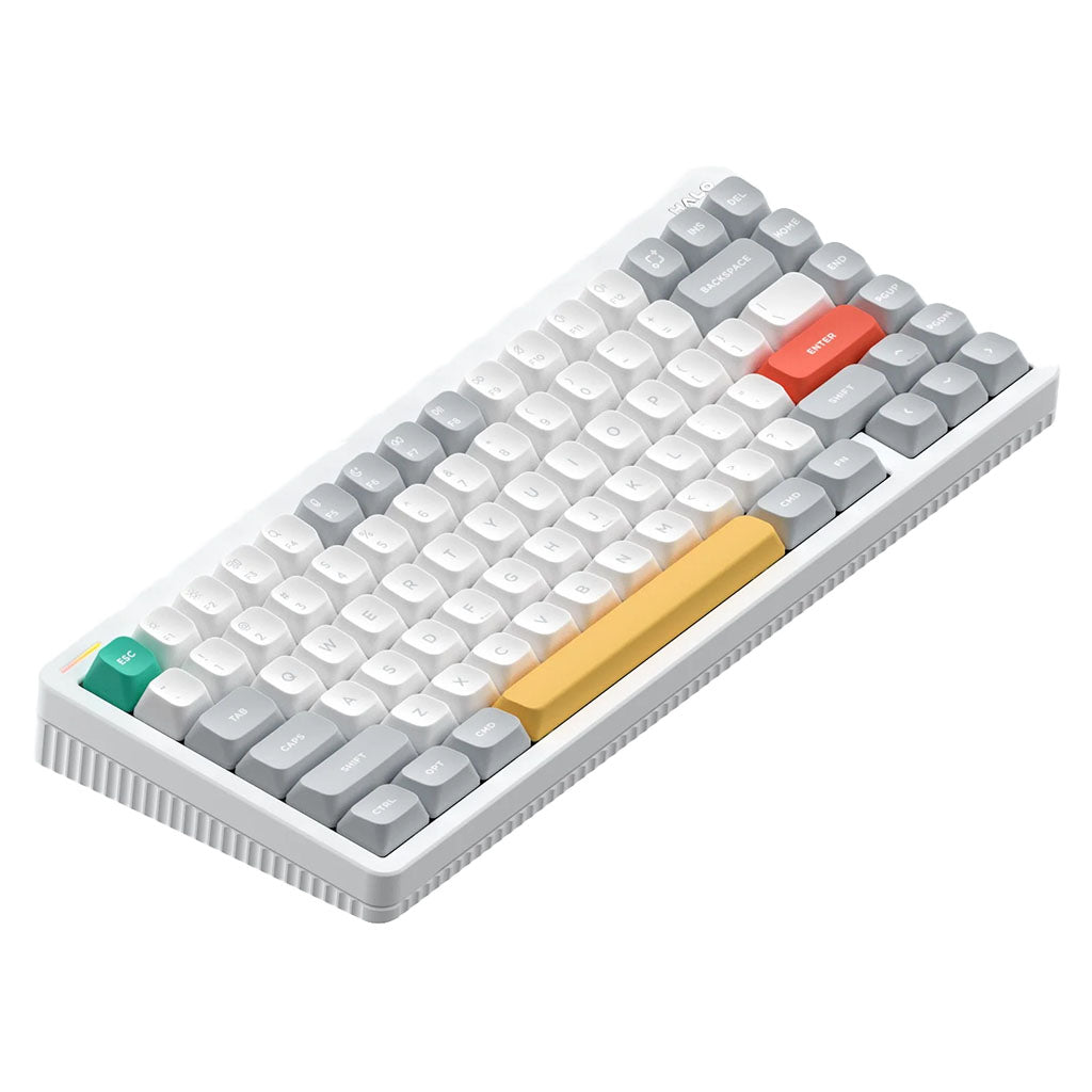 NuPhy Halo75 V2 Hot-Swappable RGB White Wireless Mechanical Keyboard - Red Max Switch(KBNPHA75V2IOWHRD) - 1