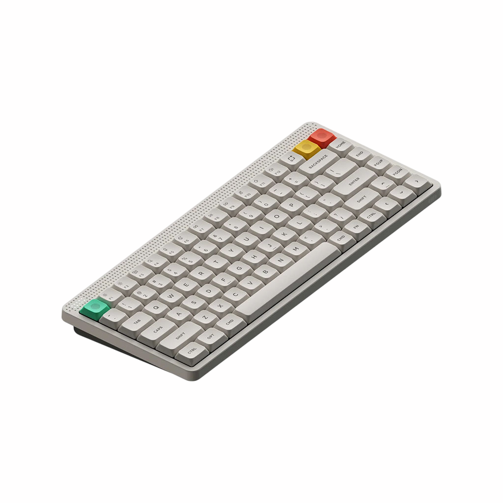 NuPhy Node75 Low-Profile Wireless Mechanical Keyboard - Lunar White - Brown Nano Switch(KBNPN75WHBWNANO) - 1