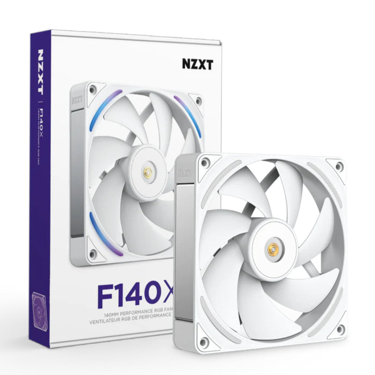 NZXT F140X 140mm Performance RGB Fan - White(RF-U14PN-W1) - 2