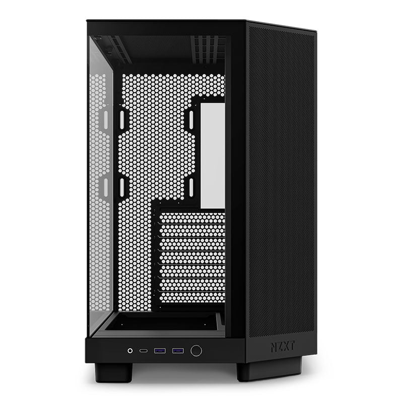 NZXT H6 Flow Compact Dual-chamber Mid Tower ATX Case - Black(CC-H61FB-01) - 2