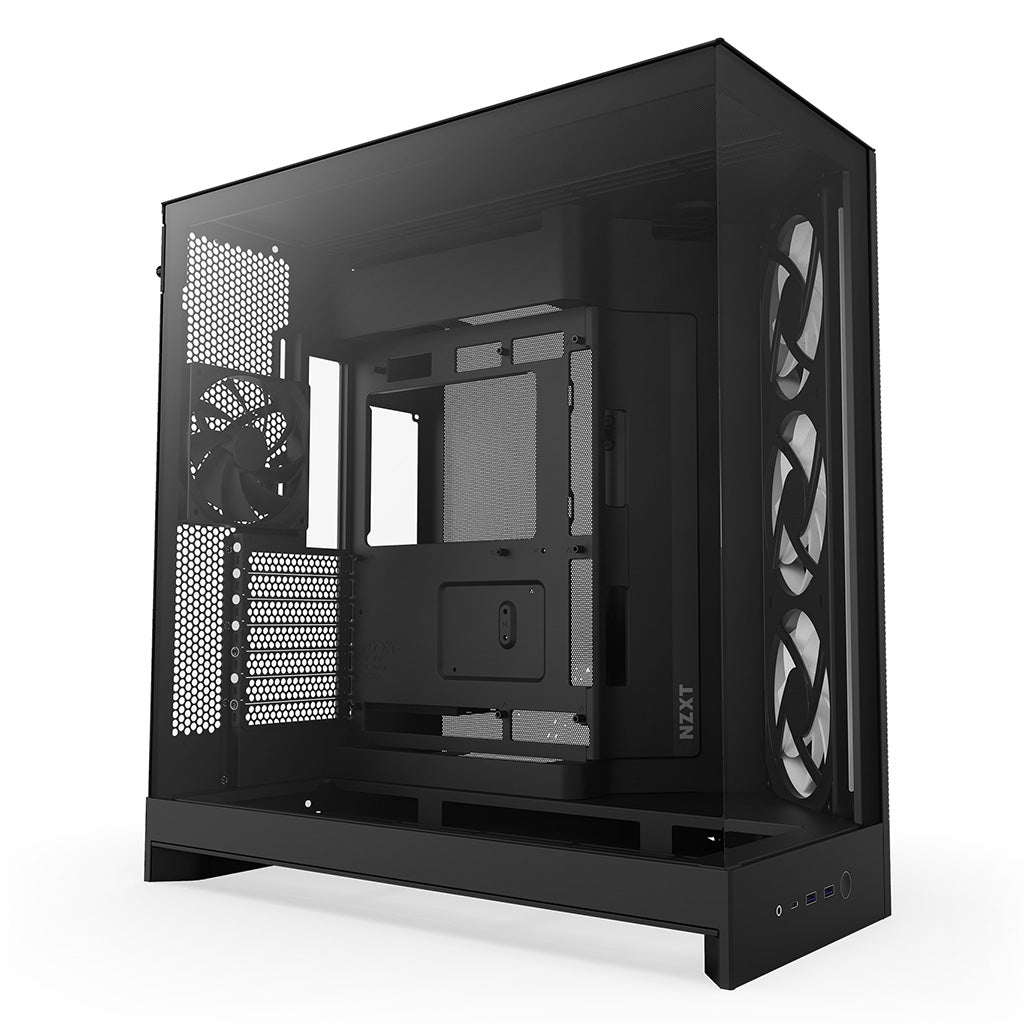 NZXT H9 Flow RGB Tempered Glass Mid-Tower E-ATX Case - Black(CM-H92FB-R1) - 4