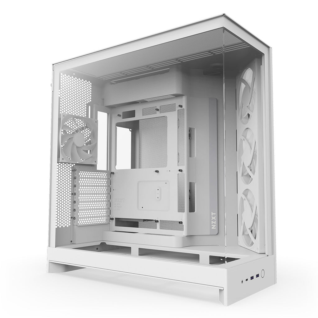 NZXT H9 Flow RGB Tempered Glass Mid-Tower E-ATX Case - White(CM-H92FW-R1) - 8