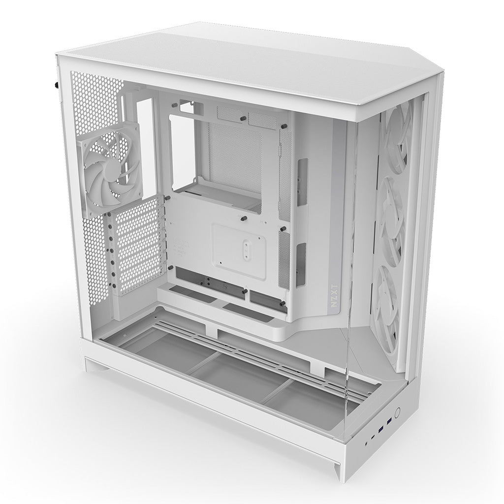 NZXT H9 Flow RGB Tempered Glass Mid-Tower E-ATX Case - White(CM-H92FW-R1) - 10