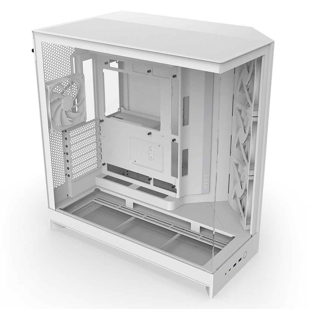NZXT H9 Flow Tempered Glass Mid-Tower E-ATX Case - White(CM-H92FW-01) - 5