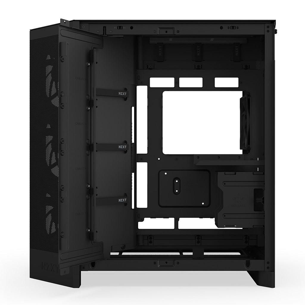 NZXT H9 RGB+ Flow Tempered Glass Mid-Tower E-ATX Case - Black(CM-H92FB-P1) - 5