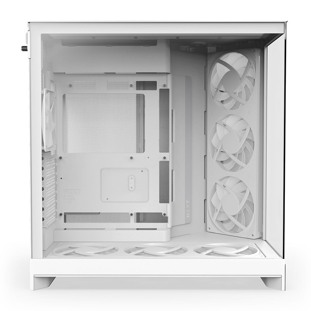 NZXT H9 RGB+ Flow Tempered Glass Mid-Tower E-ATX Case - White(CM-H92FW-P1) - 8