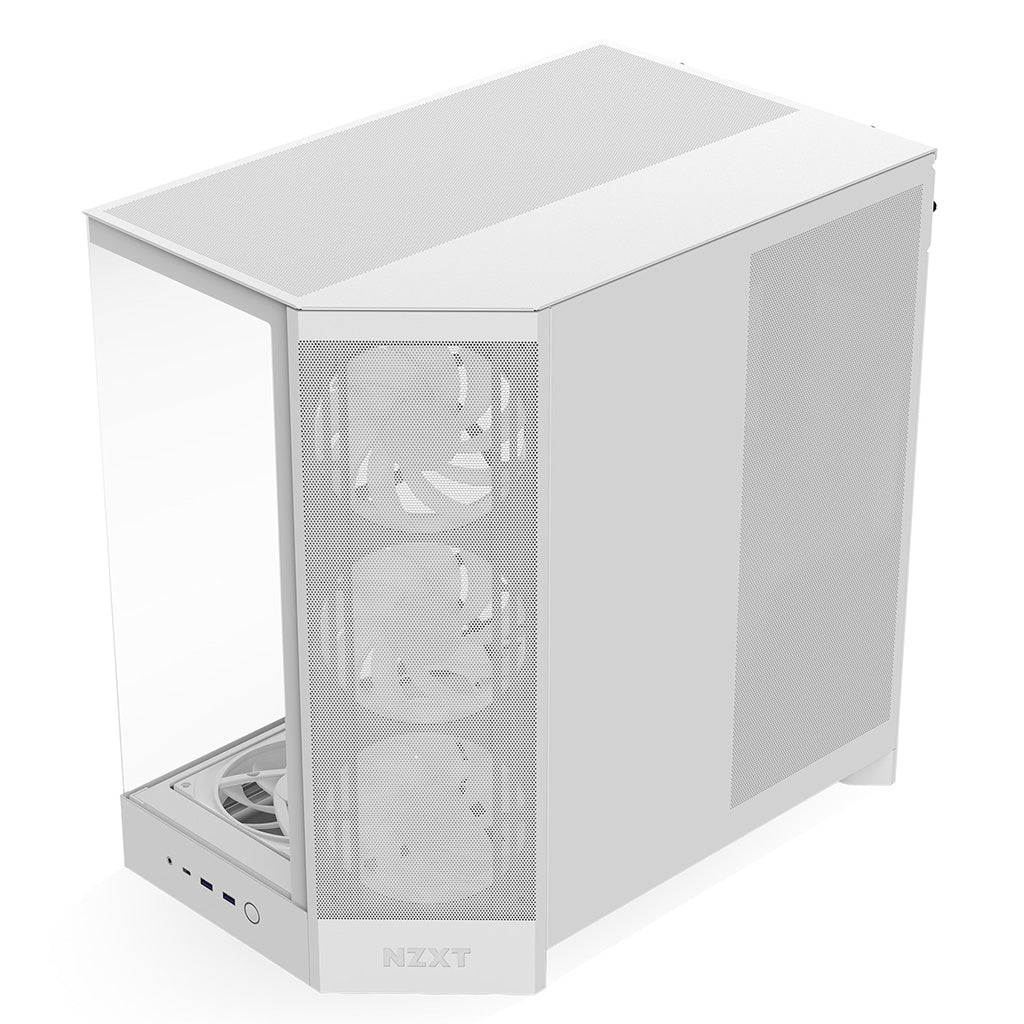 NZXT H9 RGB+ Flow Tempered Glass Mid-Tower E-ATX Case - White(CM-H92FW-P1) - 9