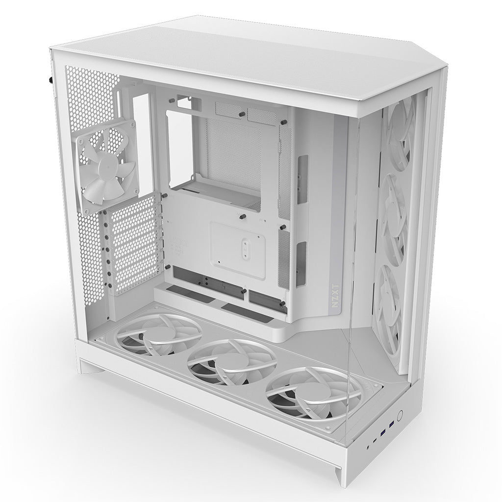 NZXT H9 RGB+ Flow Tempered Glass Mid-Tower E-ATX Case - White(CM-H92FW-P1) - 10