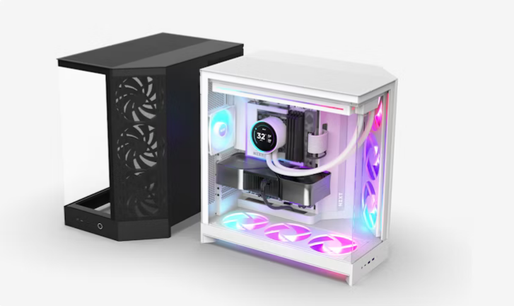 NZXT H9 RGB+ Flow Tempered Glass Mid-Tower E-ATX Case - White(CM-H92FW-P1) - 2