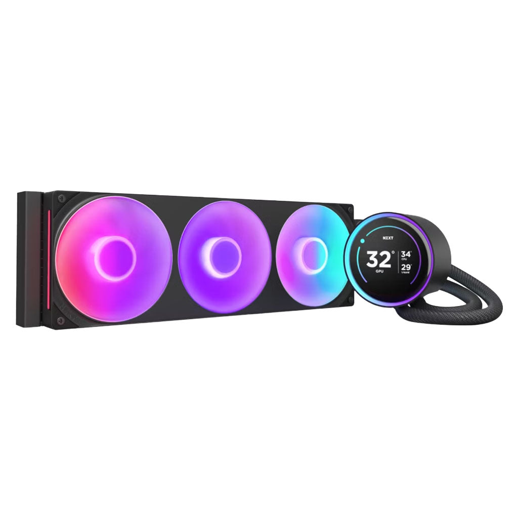 NZXT Kraken Elite V2 360mm RGB AIO Liquid CPU Cooler - Black(RL-KR36E-B2) - 1