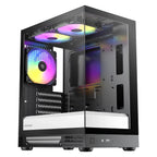 Okinos AQUA UNO Tempered Glass Mini Tower Micro-ATX Case - Zebra(OKICC-AQUNO-ZEBRA) - 1