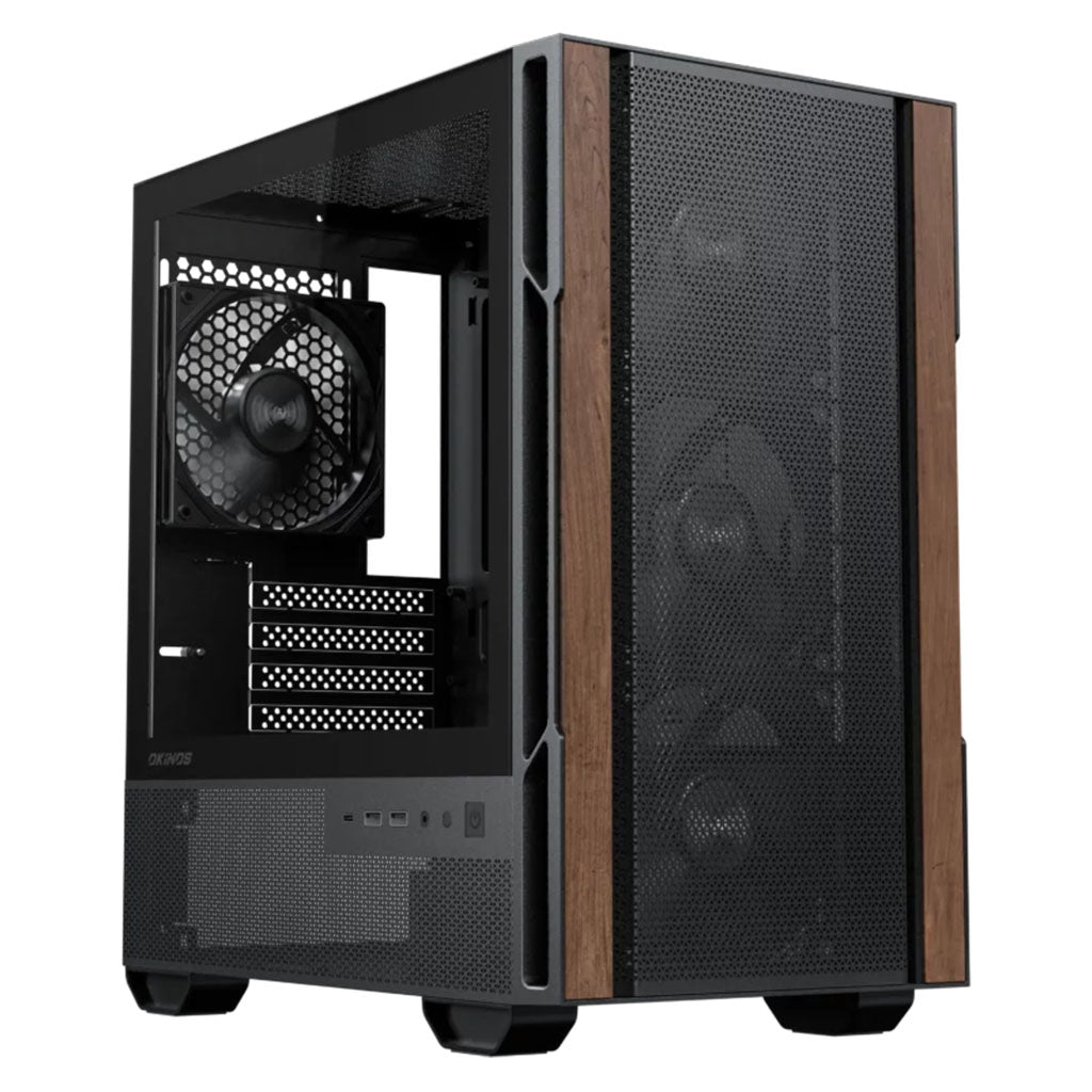 OKINOS Cypress 3 Micro ATX Case - Wood Edition(OKICC-CP3-MATXBW) - 1