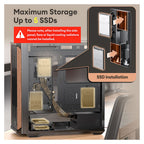 OKINOS Cypress P7 Genuine Walnut Wood Trim ATX Mid-Tower Case(OKICC-CP7-ATXBW) - 10