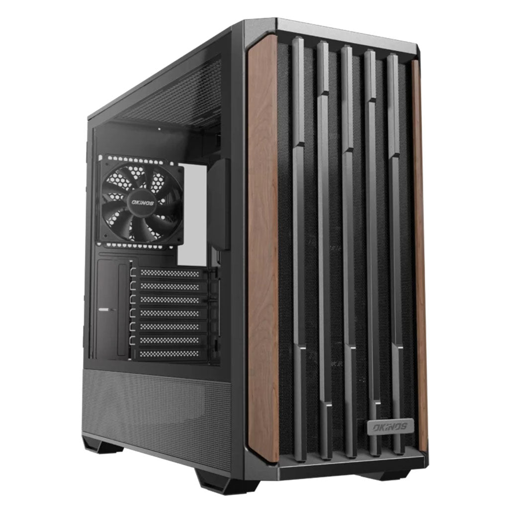 OKINOS Cypress P7 Genuine Walnut Wood Trim ATX Mid-Tower Case(OKICC-CP7-ATXBW) - 1