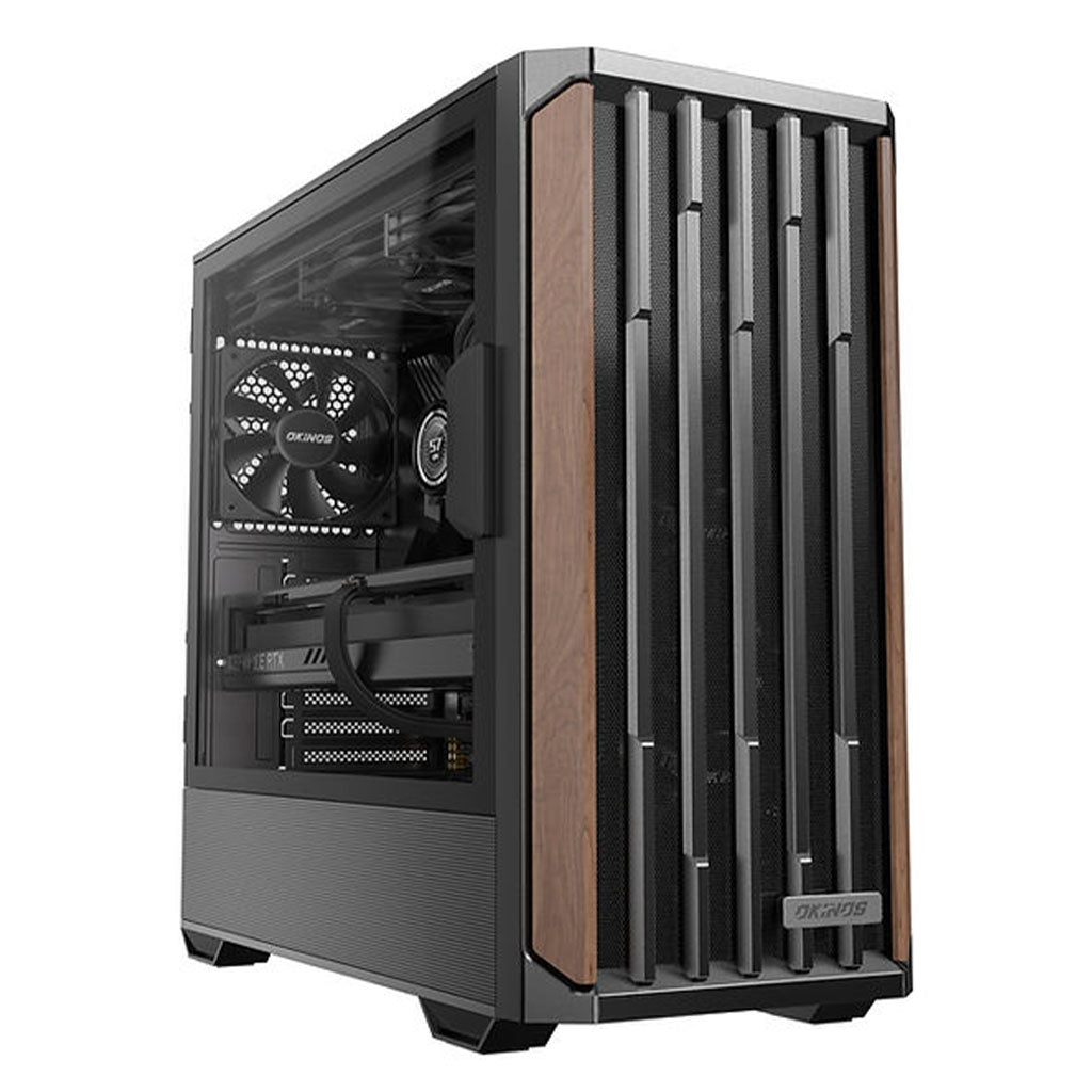 OKINOS Cypress P7 Genuine Walnut Wood Trim ATX Mid-Tower Case(OKICC-CP7-ATXBW) - 6