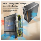 OKINOS Cypress P7 Genuine Walnut Wood Trim ATX Mid-Tower Case(OKICC-CP7-ATXBW) - 13