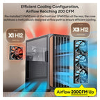 OKINOS Cypress P7 Genuine Walnut Wood Trim ATX Mid-Tower Case(OKICC-CP7-ATXBW) - 15