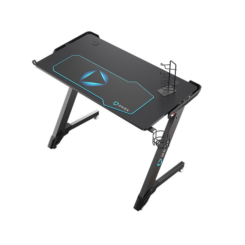 ONEX GD1100Z Z Shaped Large Gaming Desk - Black(ONEX-GD1100Z) - 2