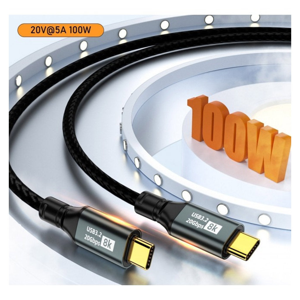 Oxhorn 0.5m 100W USB-C to USB-C Gen 2 Charging Cable(ACBOXHCBCC3205) - 3