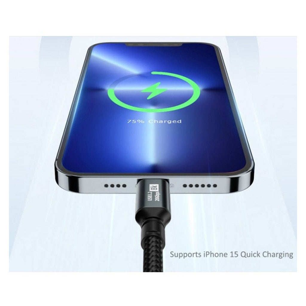 Oxhorn 0.5m 100W USB-C to USB-C Gen 2 Charging Cable(ACBOXHCBCC3205) - 4