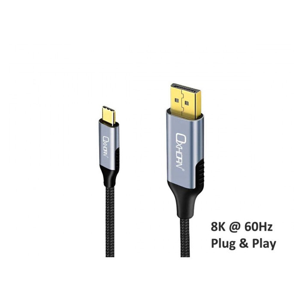 Oxhorn 1m USB Type-C to Display Port 1.4 Cable(ACBOXHCBCD801) - 4