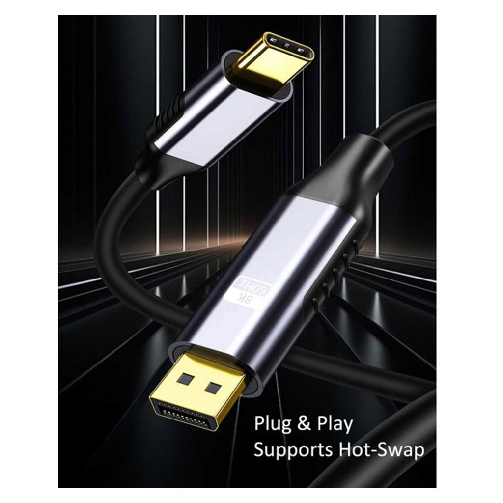 Oxhorn 1m USB Type-C to Display Port 1.4 Cable(ACBOXHCBCD801) - 6