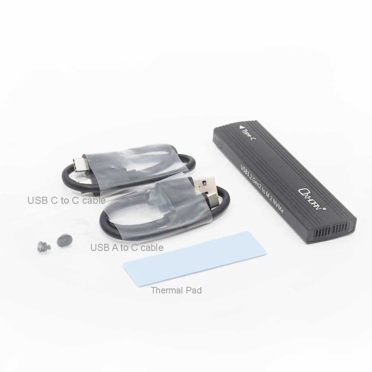 Oxhorn UM-311B USB-C 3.2 Gen 2 M.2 NVMe Aluminium Enclosure - Black(ACBOXHUM311B) - 7